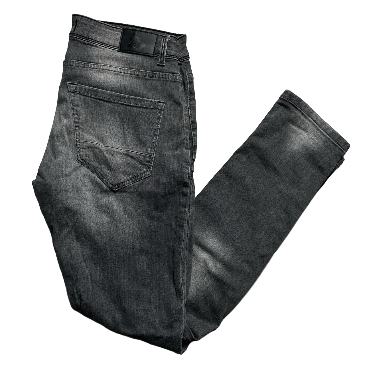 Money Clothing Jeans Grey Distressed (32W)
