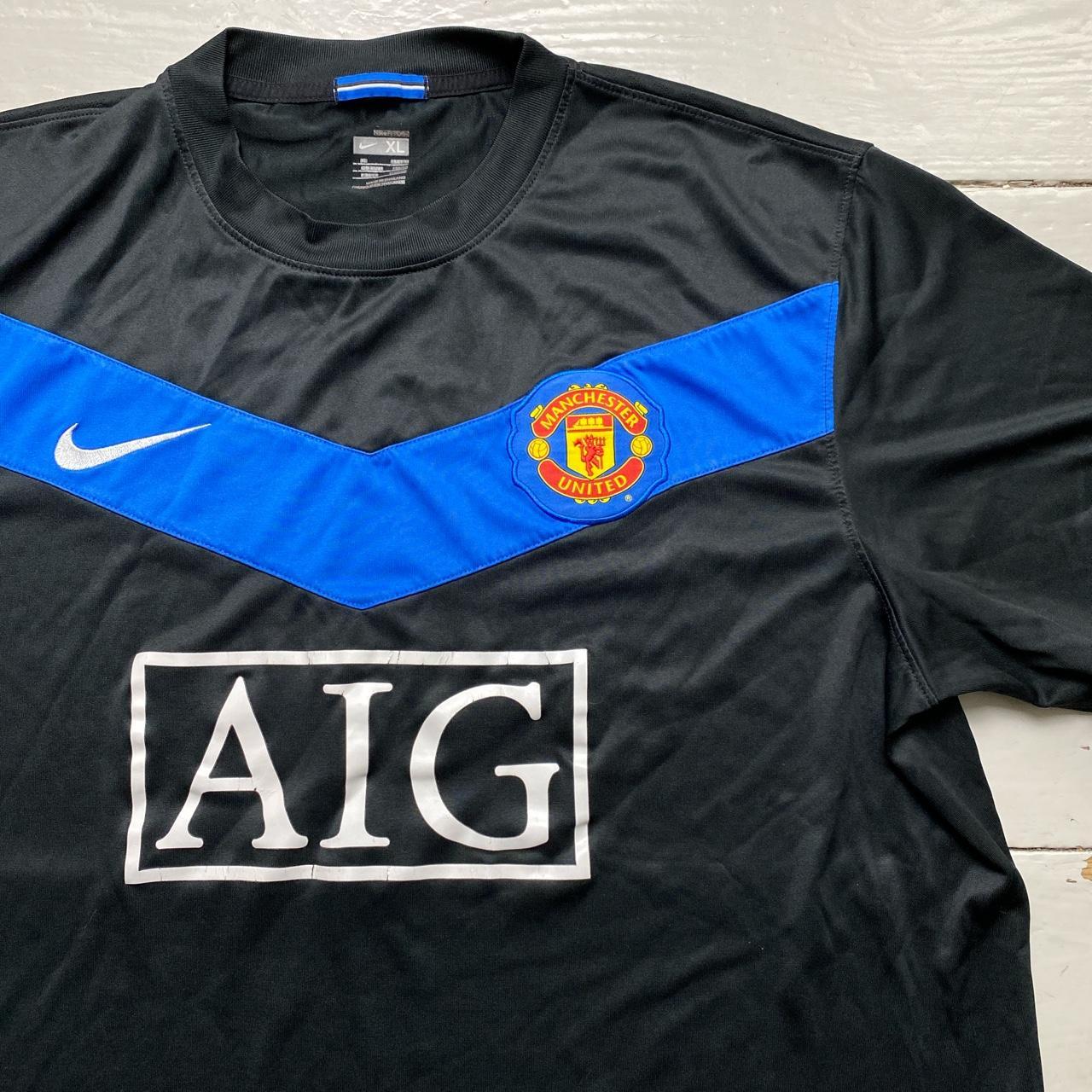 Nike Manchester United Vintage 2009 Football Jersey Black and Blue