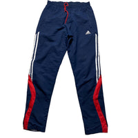 Adidas Navy White and Red Shell Baggy Trackpant Bottoms (M)