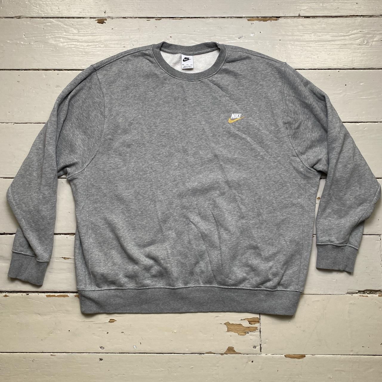 Nike Swoosh White Gold and Grey Jumper