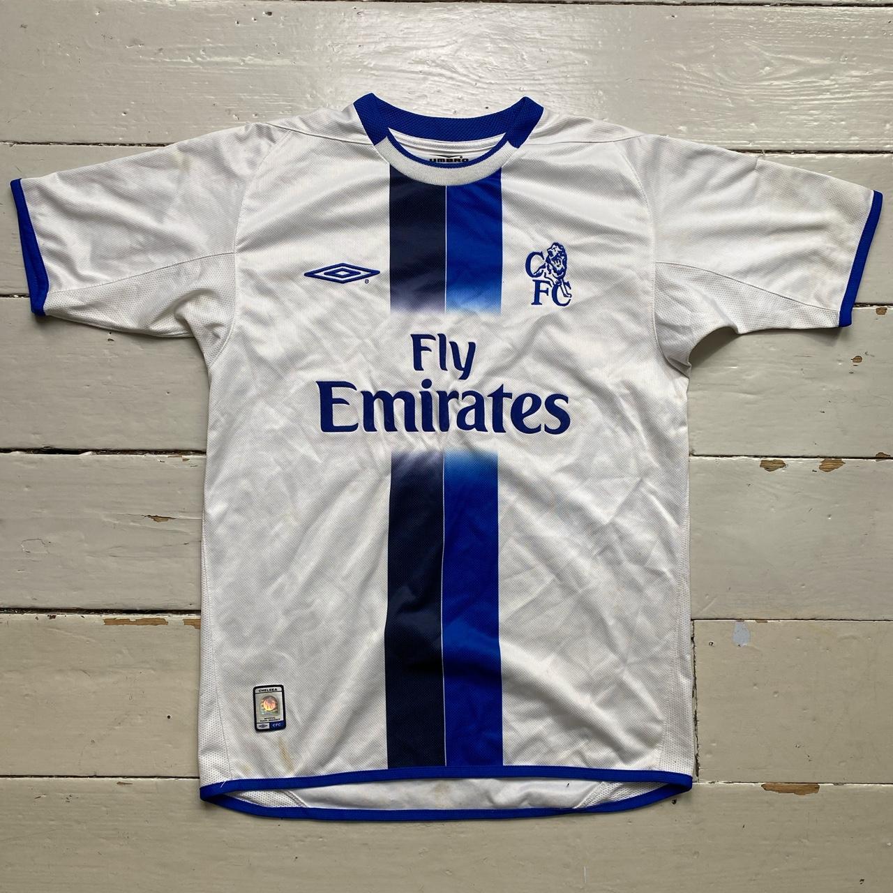 Chelsea Vintage Umbro Fly Emirates White 2003 Football Jersey