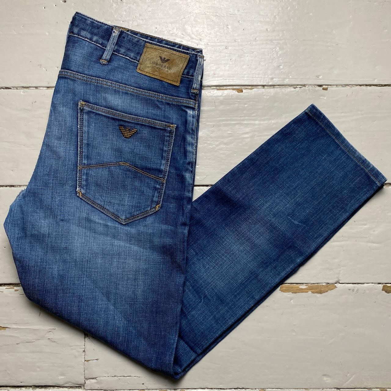 Armani J06 Vintage Navy Stonewash Jeans