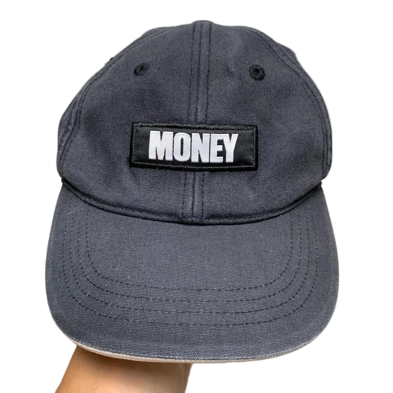 Money Clothing Black and White Cap