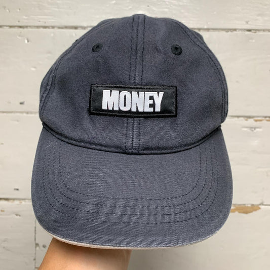 Money Clothing Black and White Cap