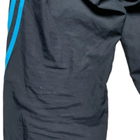 Adidas Vintage Black Navy and Blue Shell Trackpant Baggy Bottoms