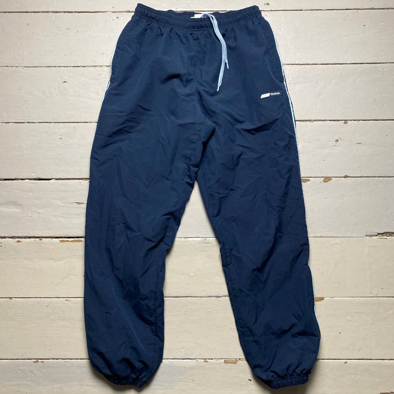 Reebok Navy and Light Blue Shell Baggy Bottoms