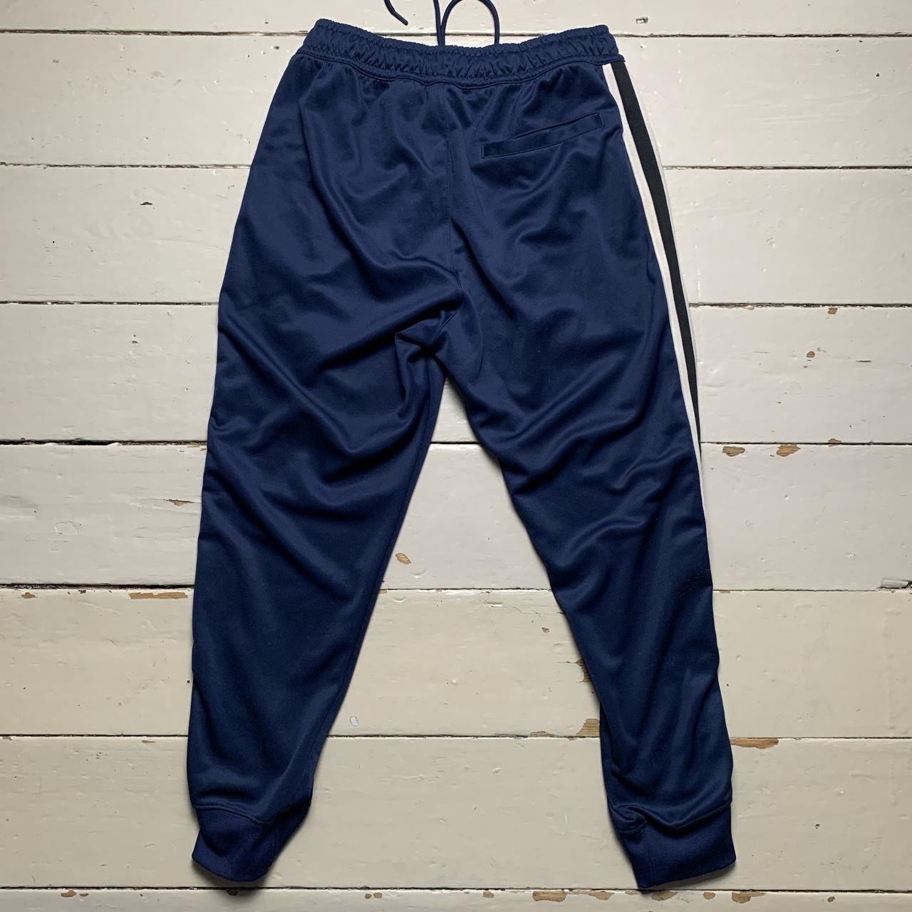 Nike Swoosh Navy and White Track Bottoms