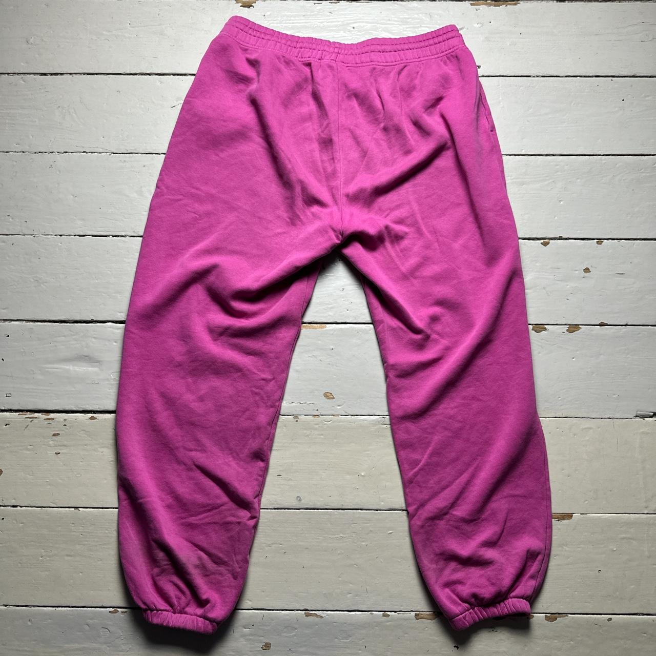 Nike Pink and White Swoosh Baggy Jogger Bottoms