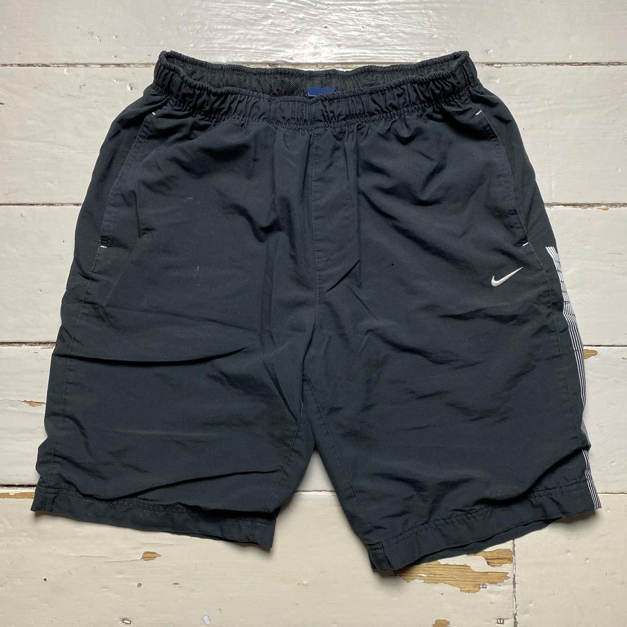 Nike Club Spellout Black and White Shell Track Pant Shorts