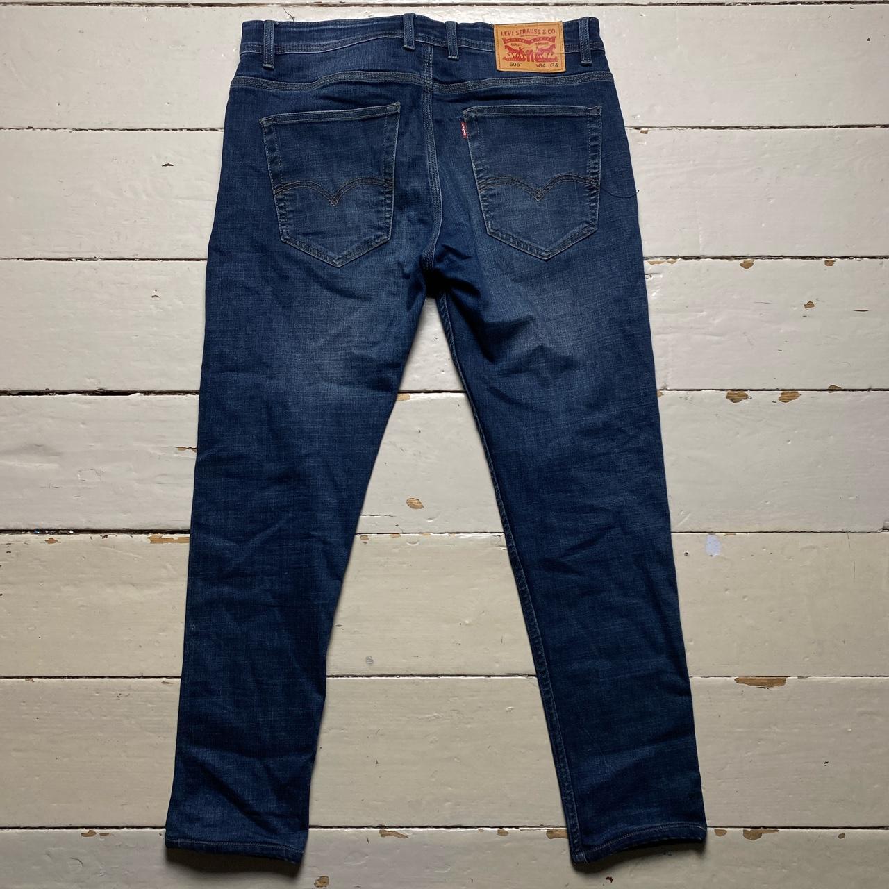 Levis 505 Navy Slim Tailored Jeans