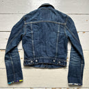 Evisu Womens Vintage Denim Daicock Swoosh Floral Jacket