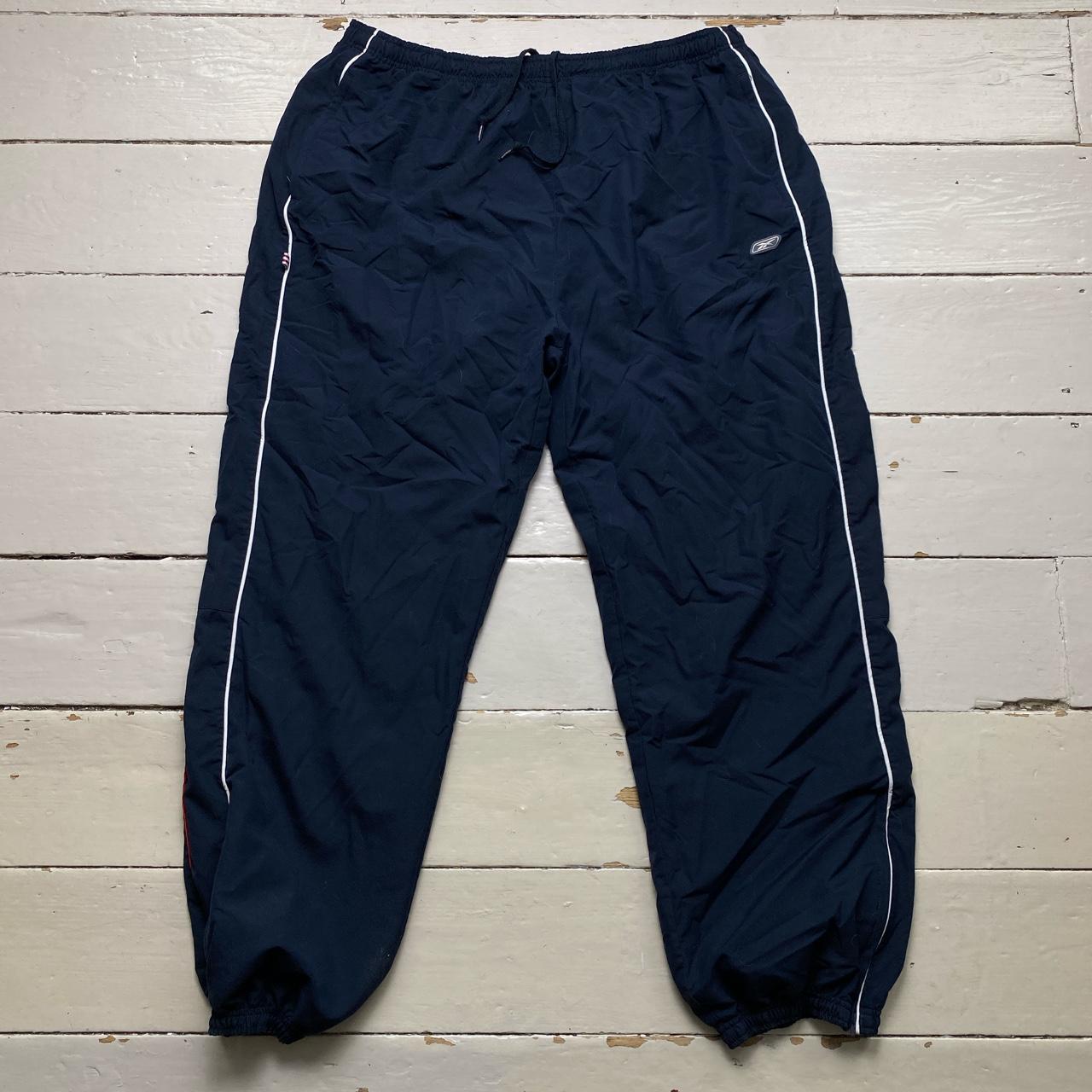 Reebok Navy Shell Baggy Track Pant Tracksuit Navy White and Red