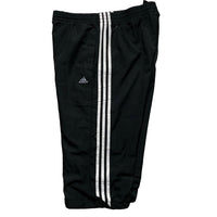 Adidas Black and White 3 Stripe Shell Trackpant Shorts (M)
