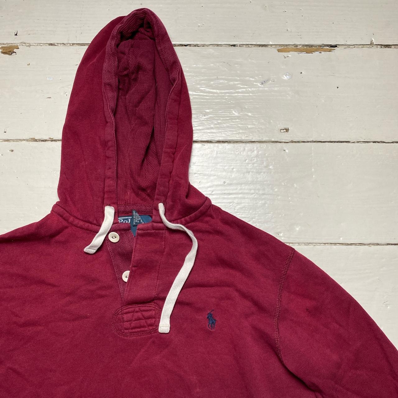 Polo Ralph Lauren Burgundy and Navy Pony Hoodie