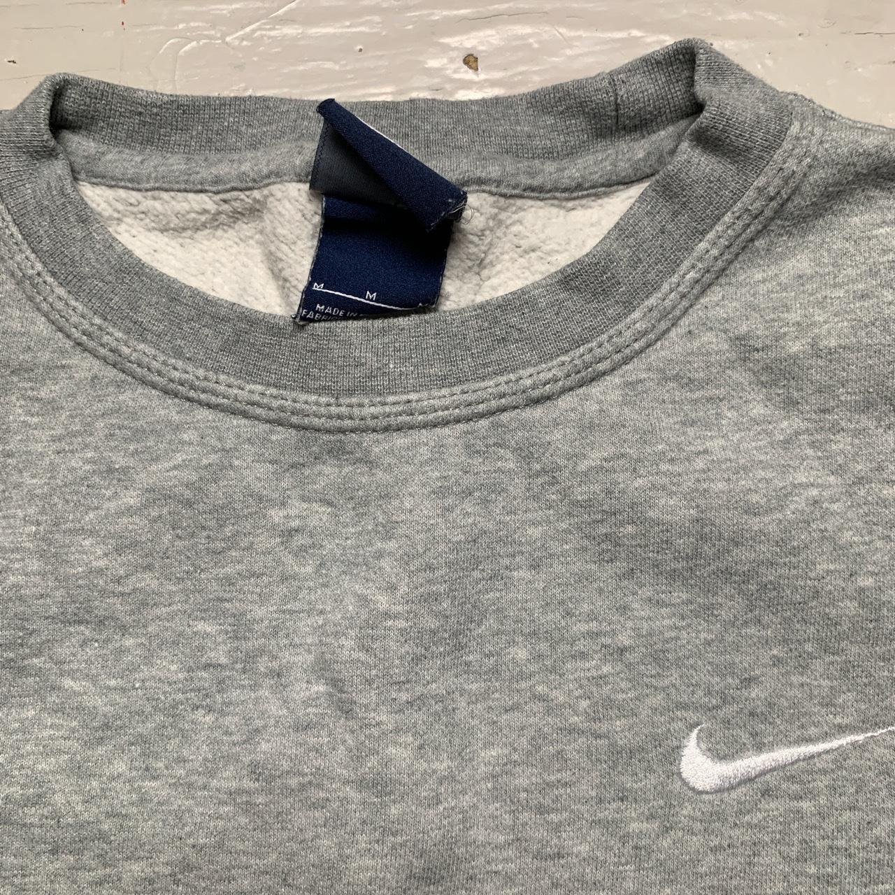 Nike Swoosh Grey and White Jumper