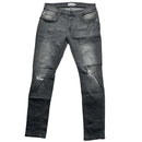Money Clothing Jeans Grey Distressed (32W)