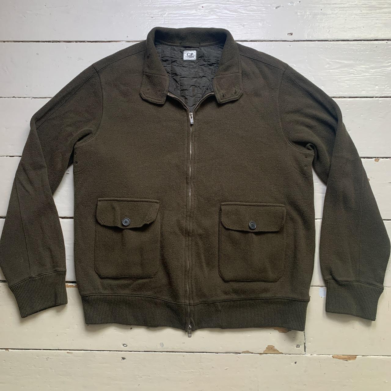 CP Company Vintage Khaki Green Zip Jumper