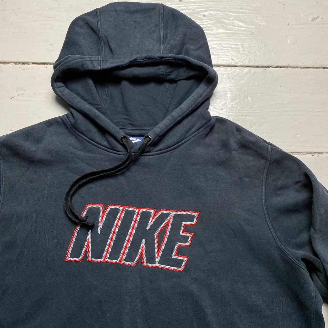 Nike Club Stitch Black Red and White Hoodie