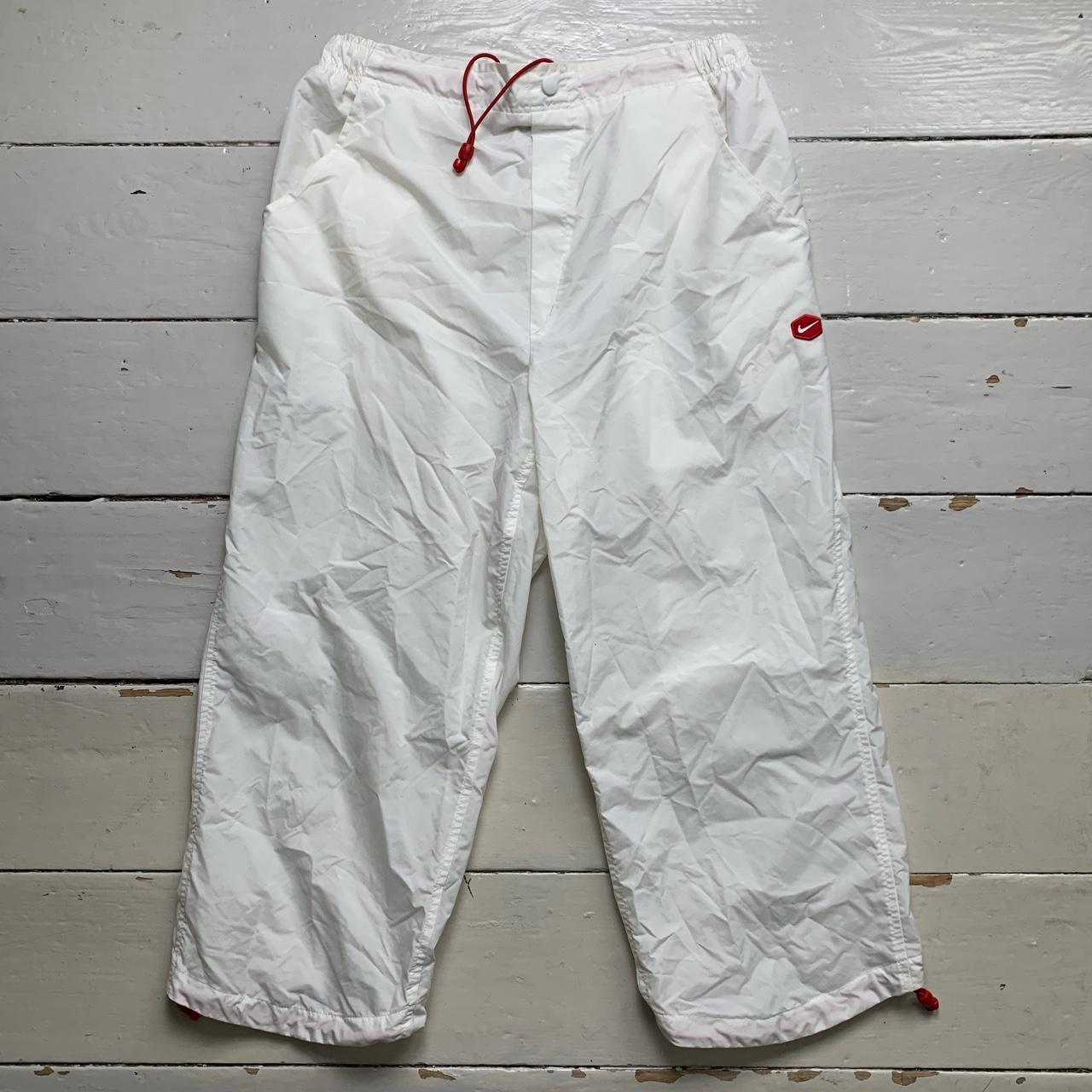 Nike Vintage Hex Logo White and Red Shell Track Pant 3/4 Shorts