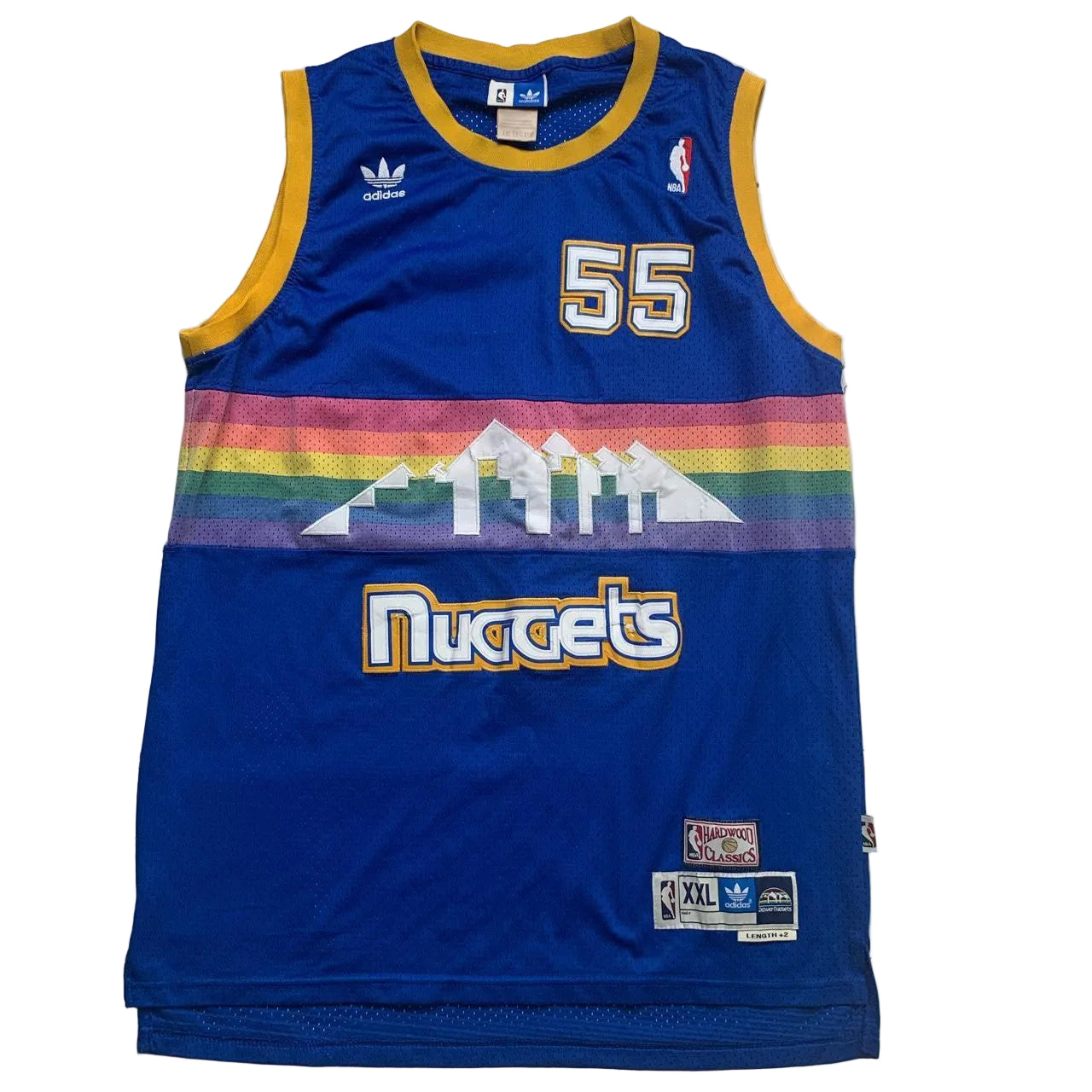 Denver Nuggets Adidas Vintage NBA Basketball Vest Jersey Mutombo (2XL)