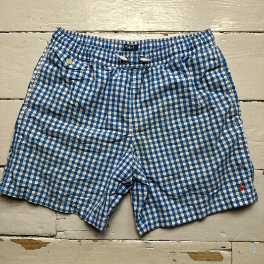 Ralph Lauren Polo Swim Shorts Blue and White Checkered