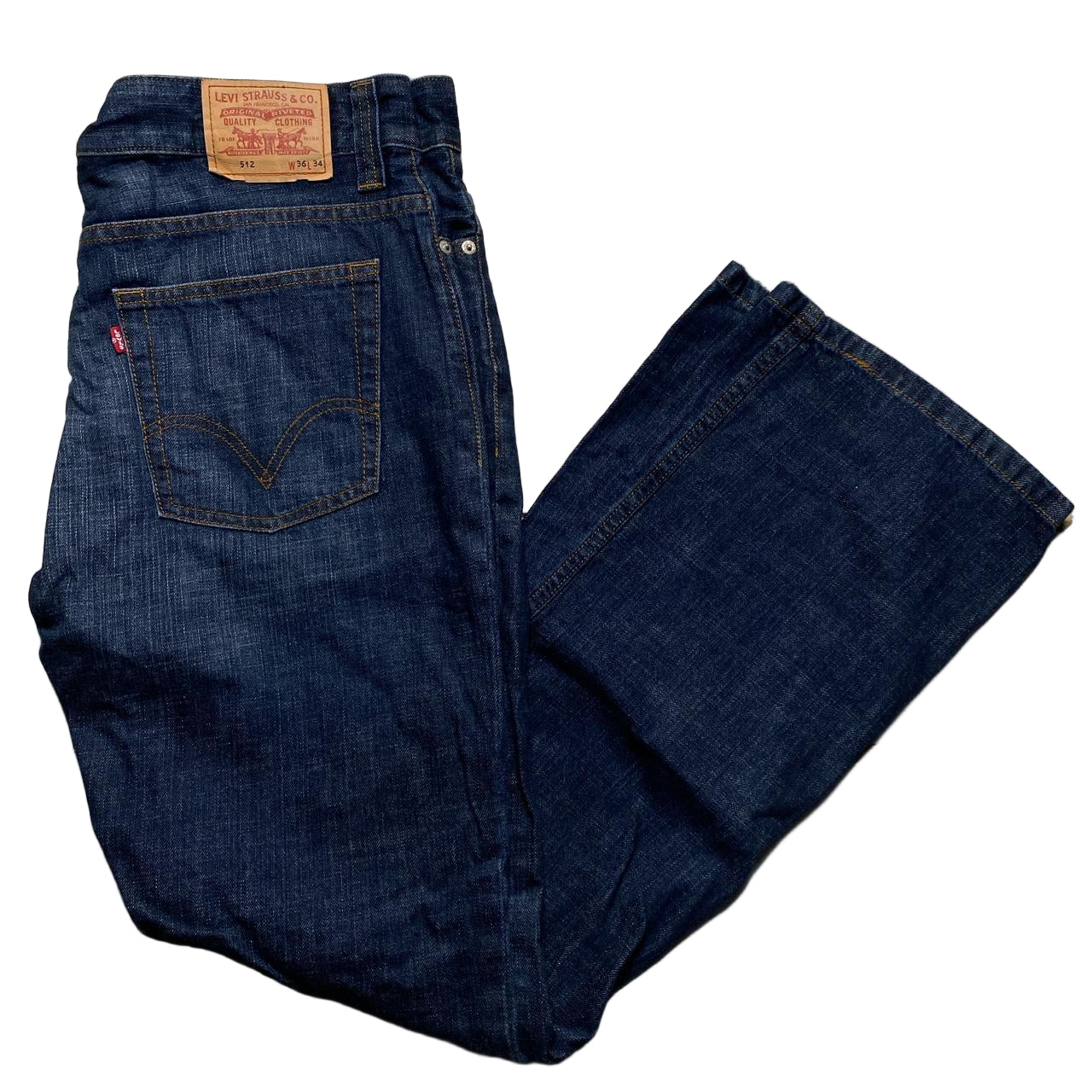 Levis 512 Baggy Navy Jeans (36W)