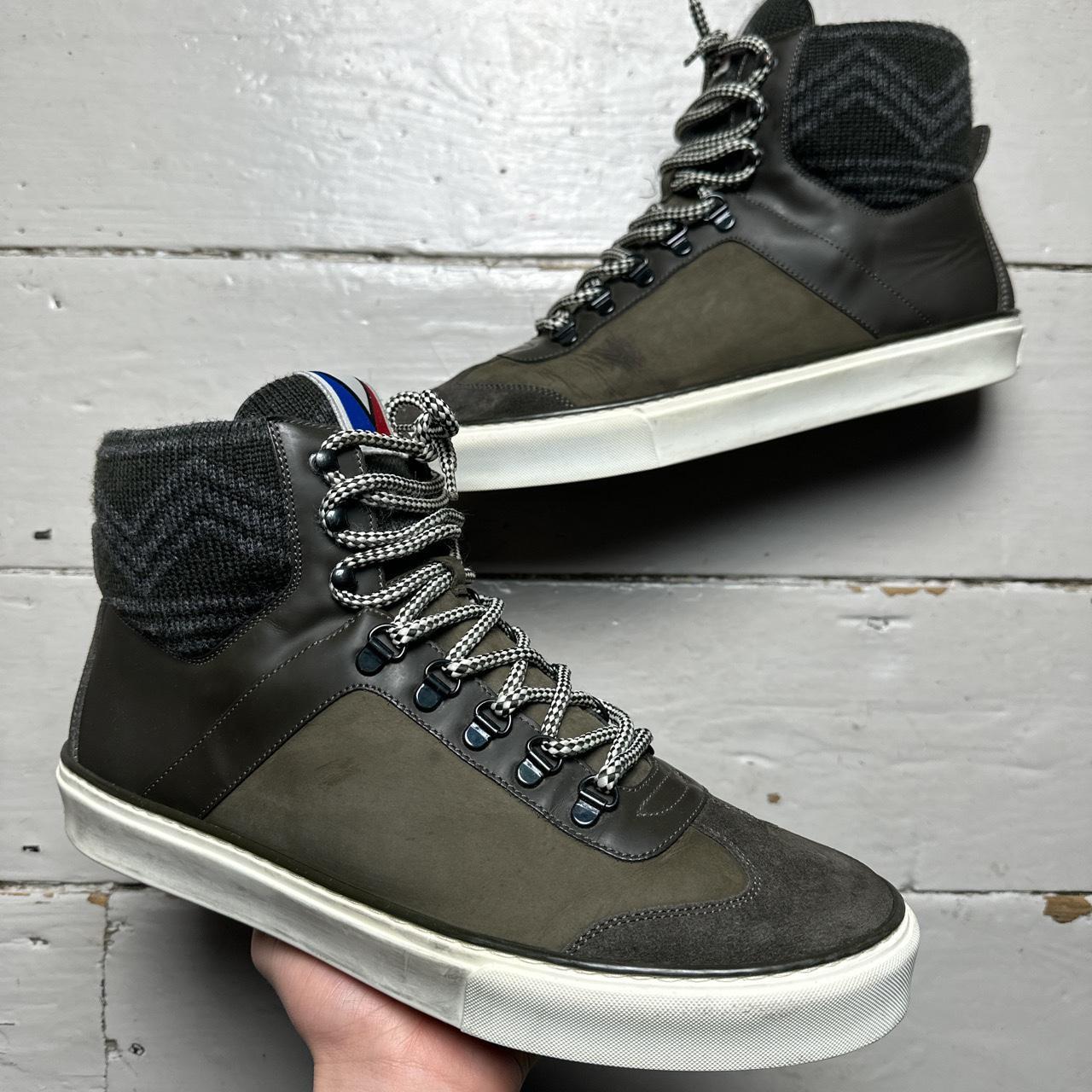 Louis Vuitton High Sock Ankle Trainers Khaki Green