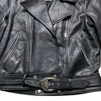 The Leather Ranch Motorbiker Leather Jacket (XL)
