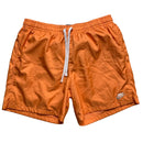 Nike Shell Swim Shorts Orange and White Swoosh (XL)