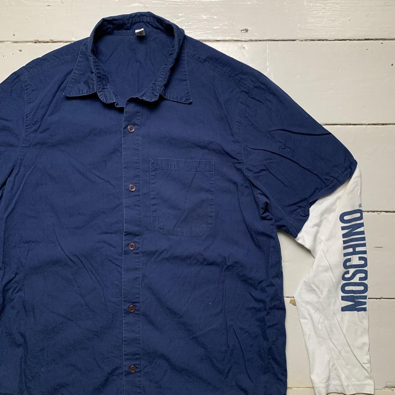 Moschino Mare Vintage Navy and White Shirt Long Sleeve