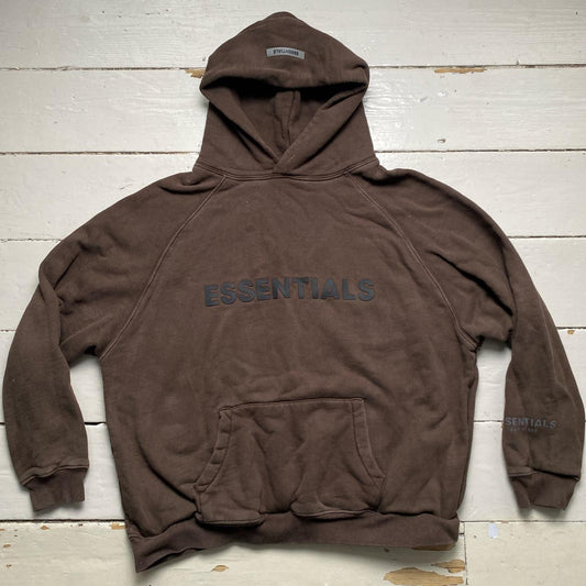 Essentials Fear of God Brown and Black Baggy Hoodie