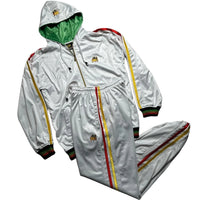 Raw Blue Rasta Full Tracksuit White Yellow Red and Green (XL)