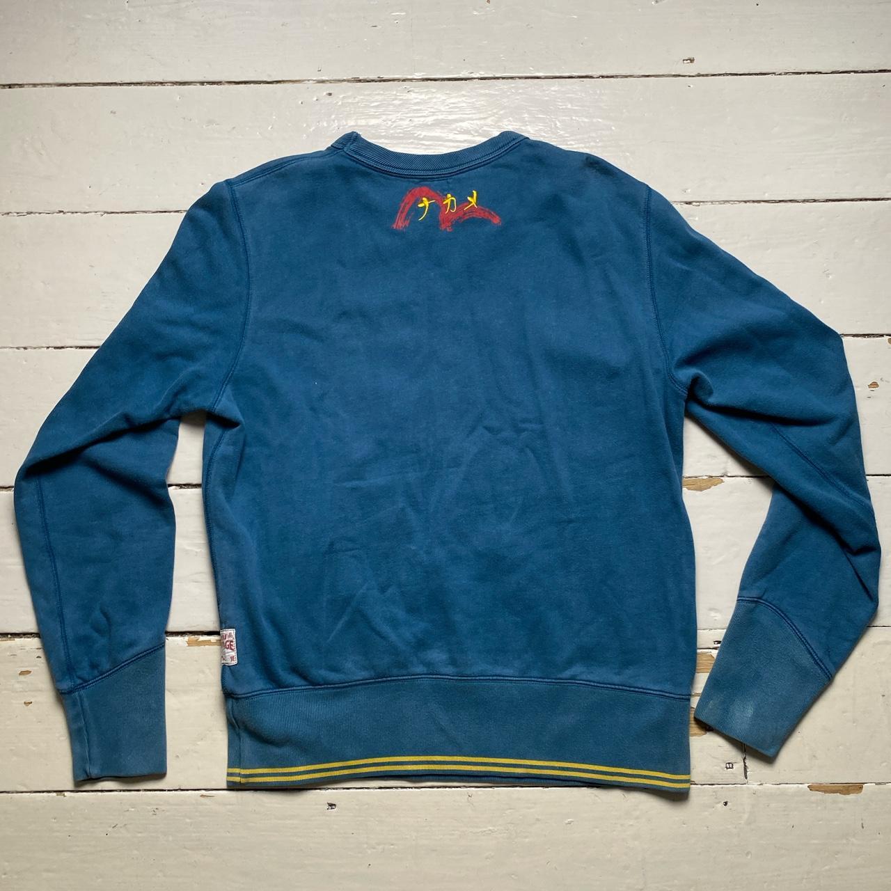 Evisu Maniacs Vintage Blue Jumper