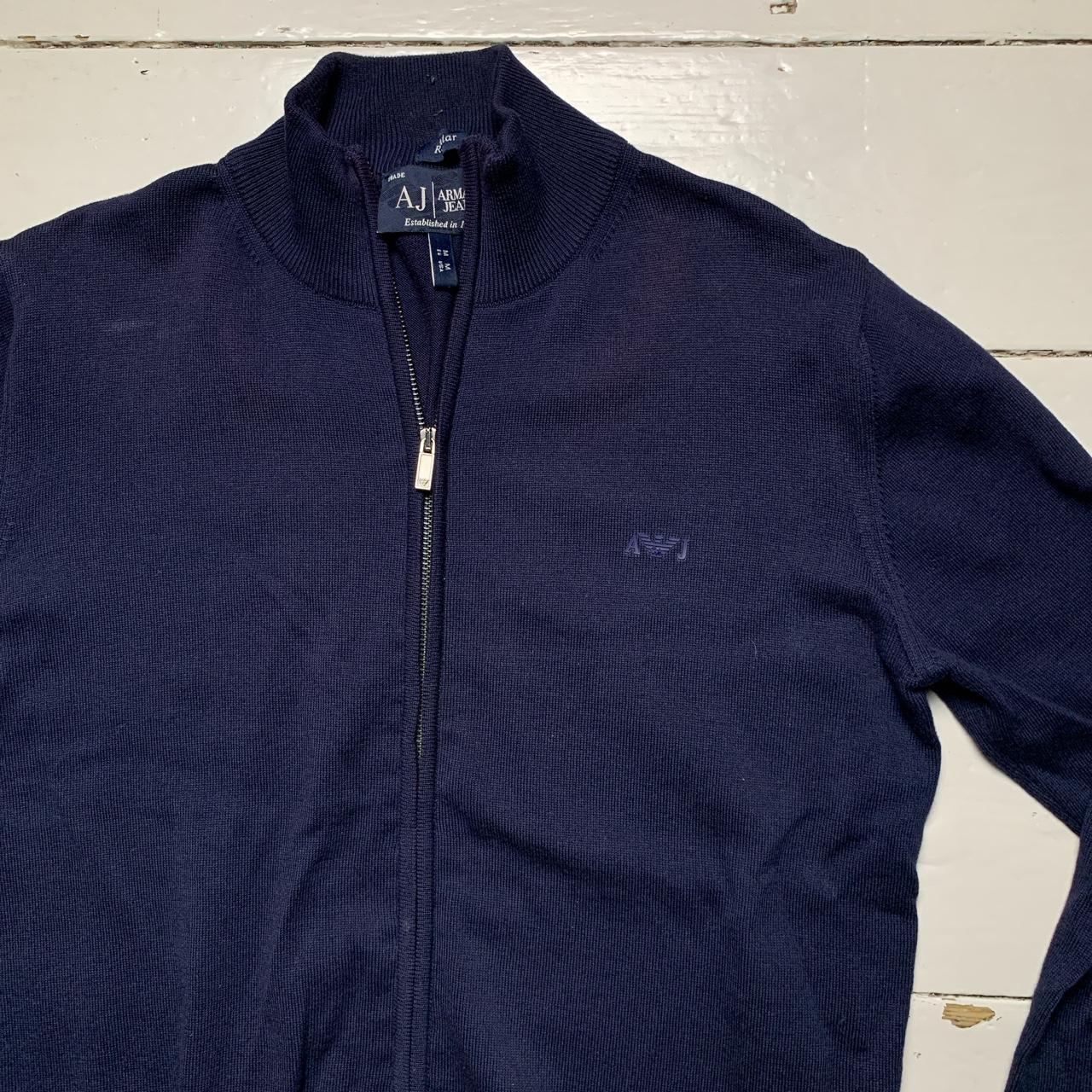 Armani Jeans Navy Zip Jumper