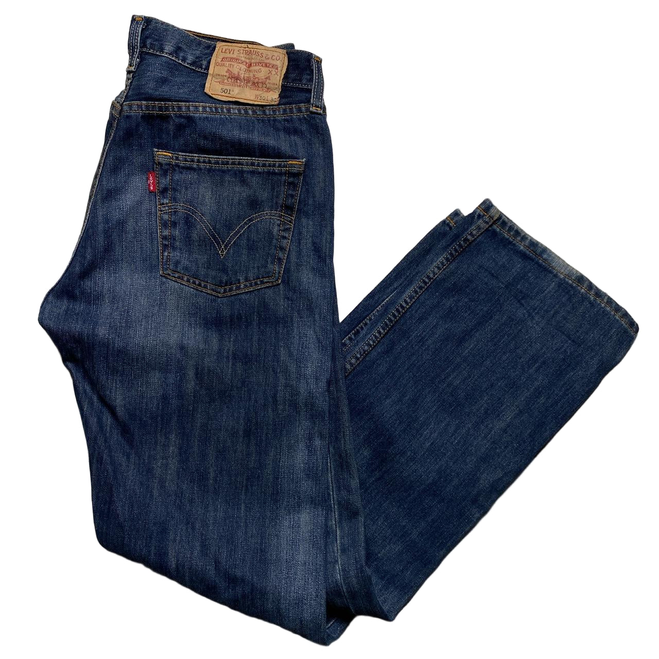 Levis 501 Dark Navy Jeans (30W)