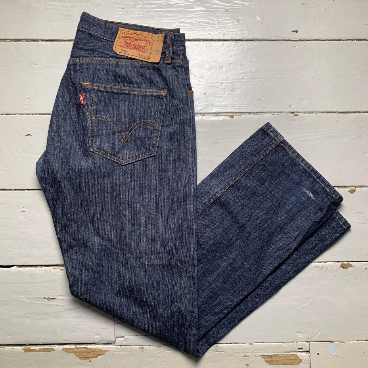 Levis 501 Vintage Navy Baggy Jeans