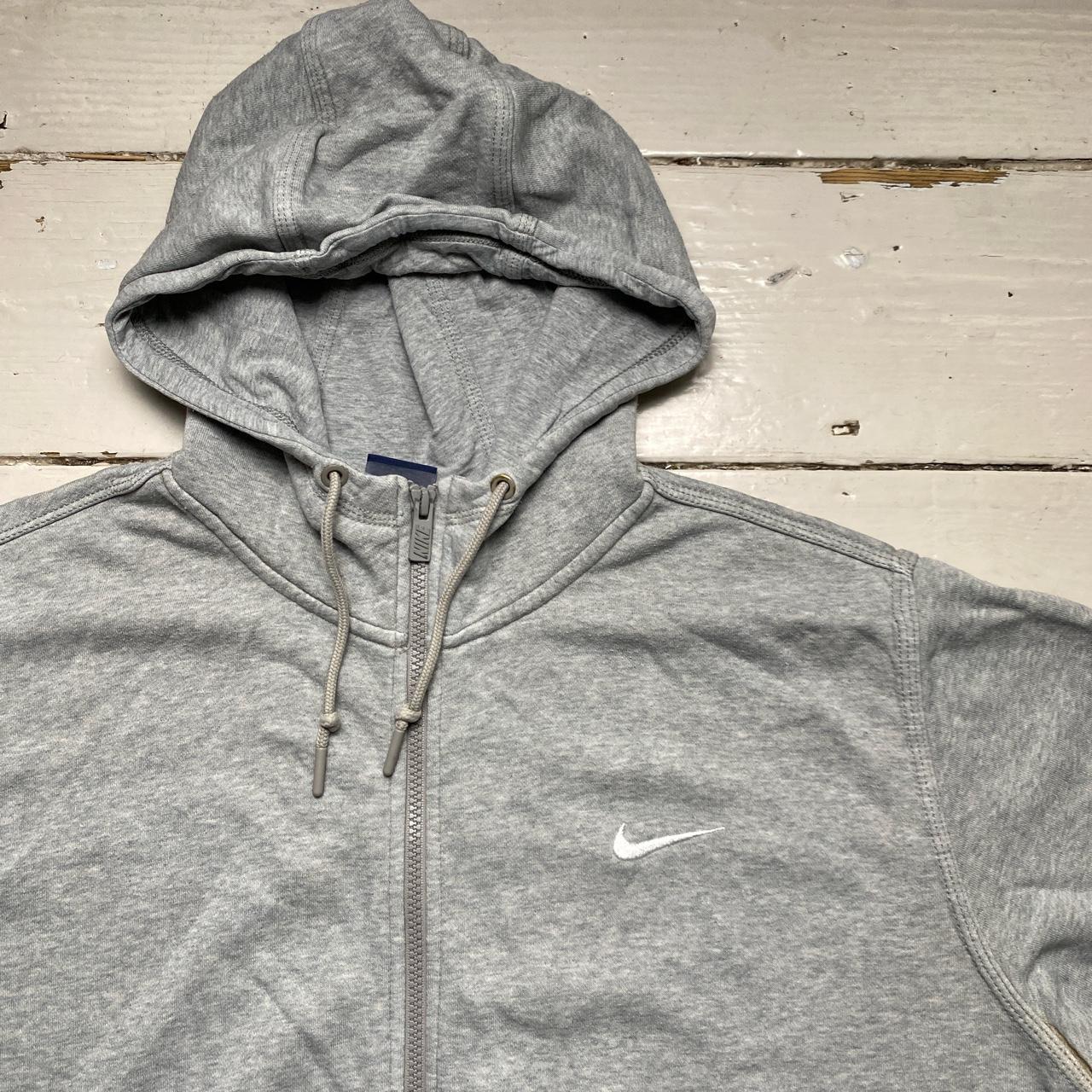 Nike Swoosh Grey and White Hoodie