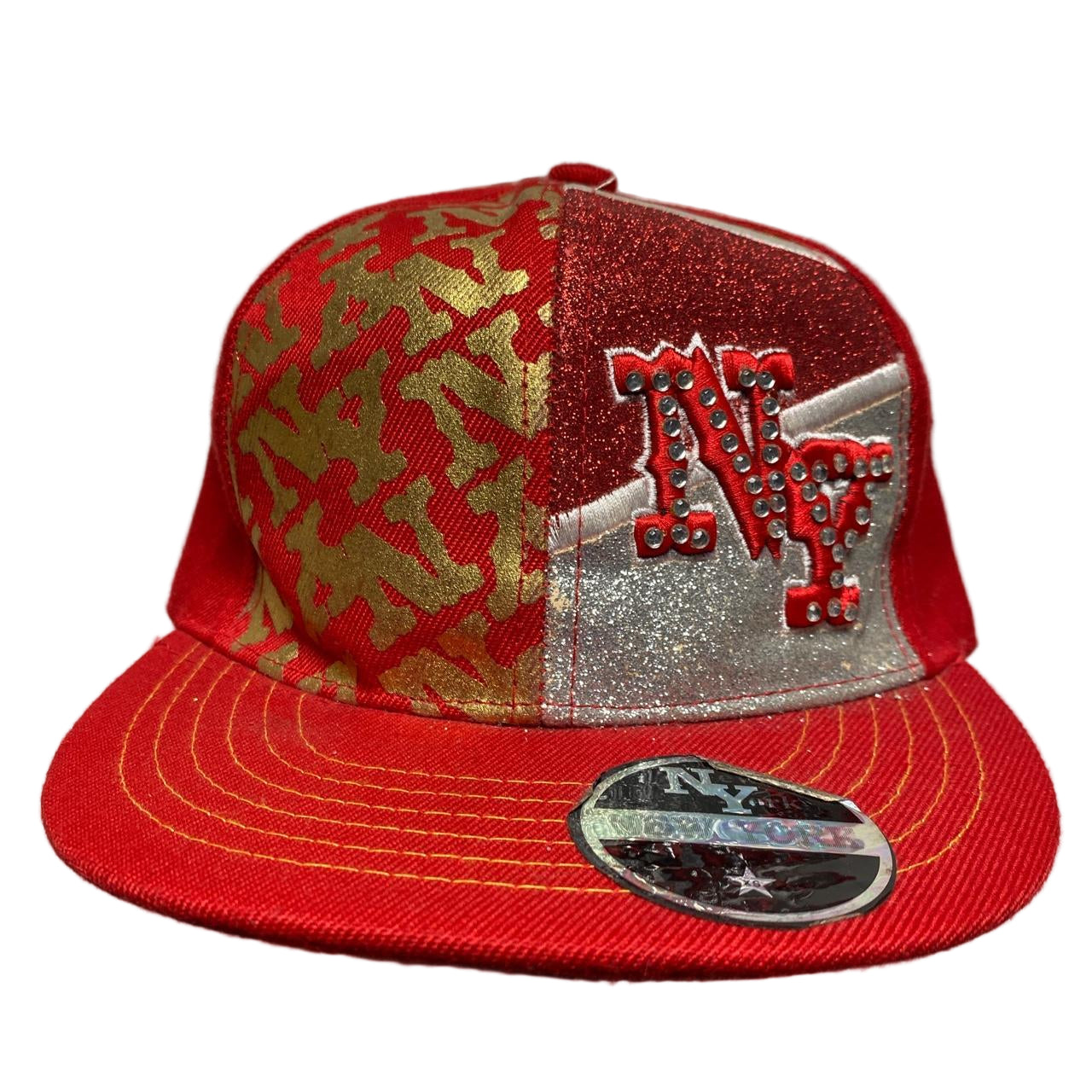 New York Vintage Red Fitted Cap