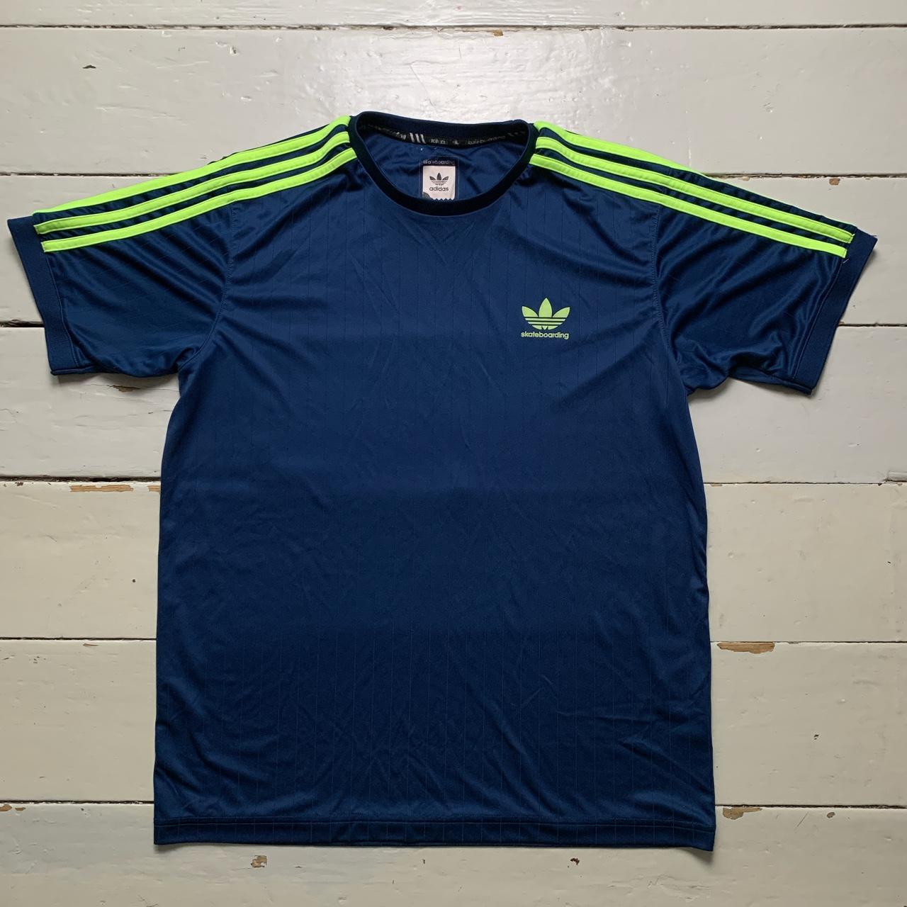 Adidas Skateboarding Navy and Green T Shirt