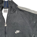 Nike Vintage Grey and White Swoosh Zip Jumper (M)