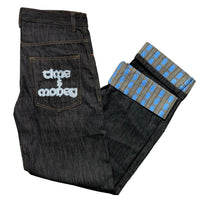 Time Is Money Vintage y2k Embroidered and Printed Dollar Jeans (32W)