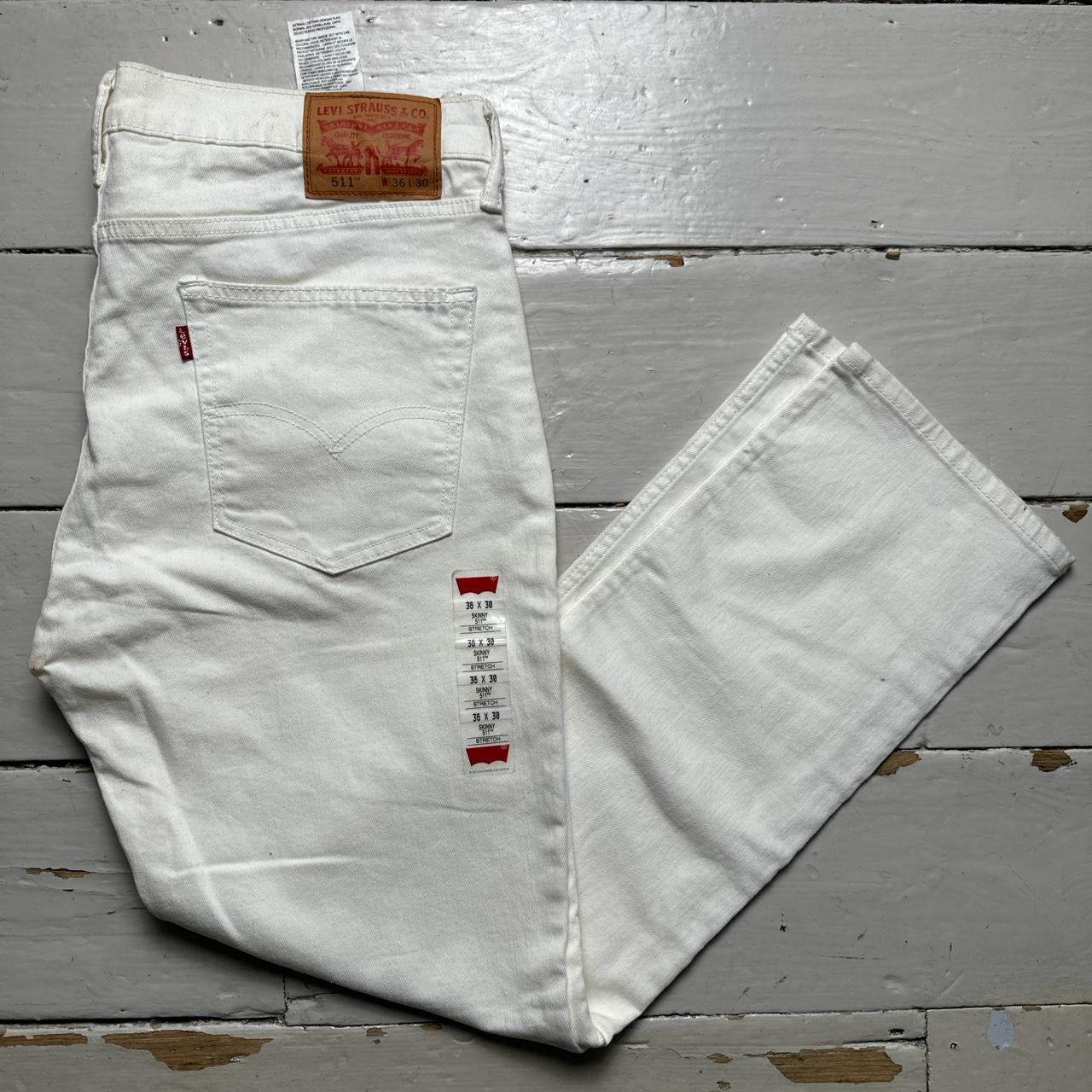 Levis 511 Cream White Jeans