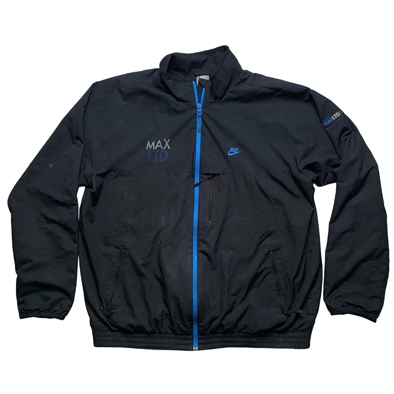 Nike Air Max LTD Black and Blue Shell Tracksuit Jacket (XL)