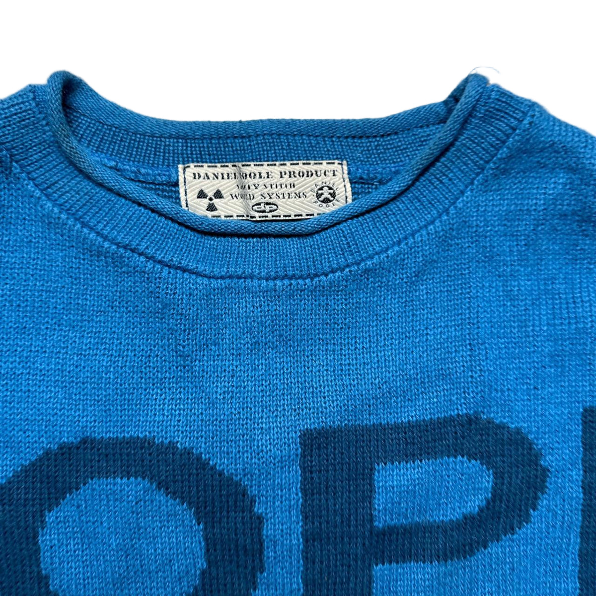 Daniel Poole Vintage Dance Techno Rave Jumper Blue Two Tone (XL 