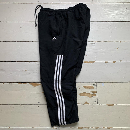 Adidas Black and White Shell Track Pant Baggy Long Shorts