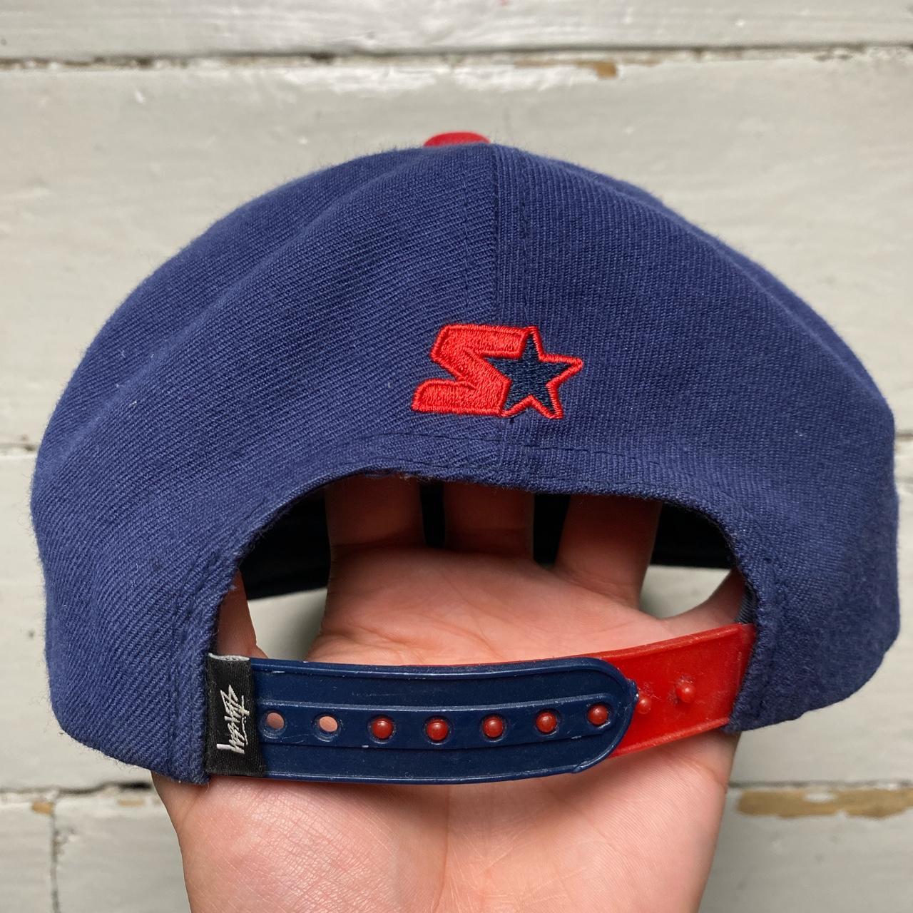 Stussy Vintage Green Brim Navy and Red Circus Snapback Cap