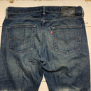 Levis 511 Navy Distressed Stonewash Jeans