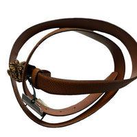 Polo Ralph Lauren Gold Brown Leather Belt