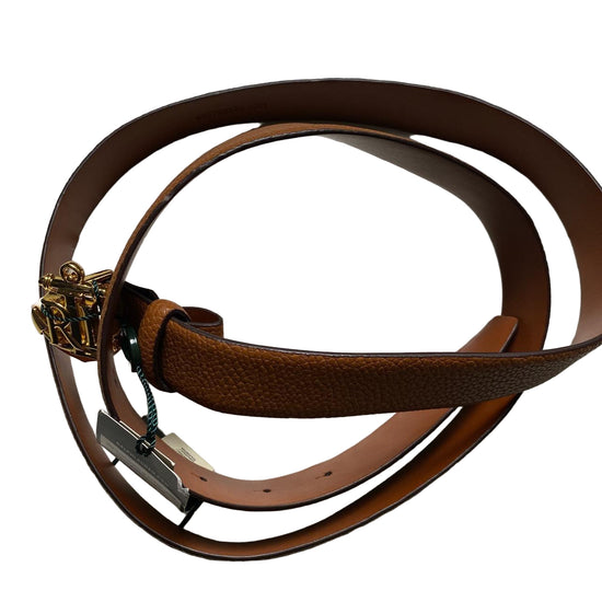Polo Ralph Lauren Gold Brown Leather Belt