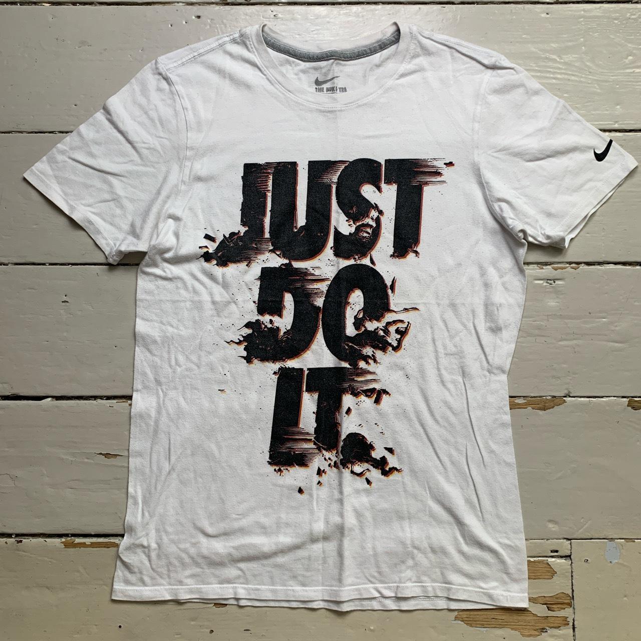 Nike Just Do It White and Black T Shirt